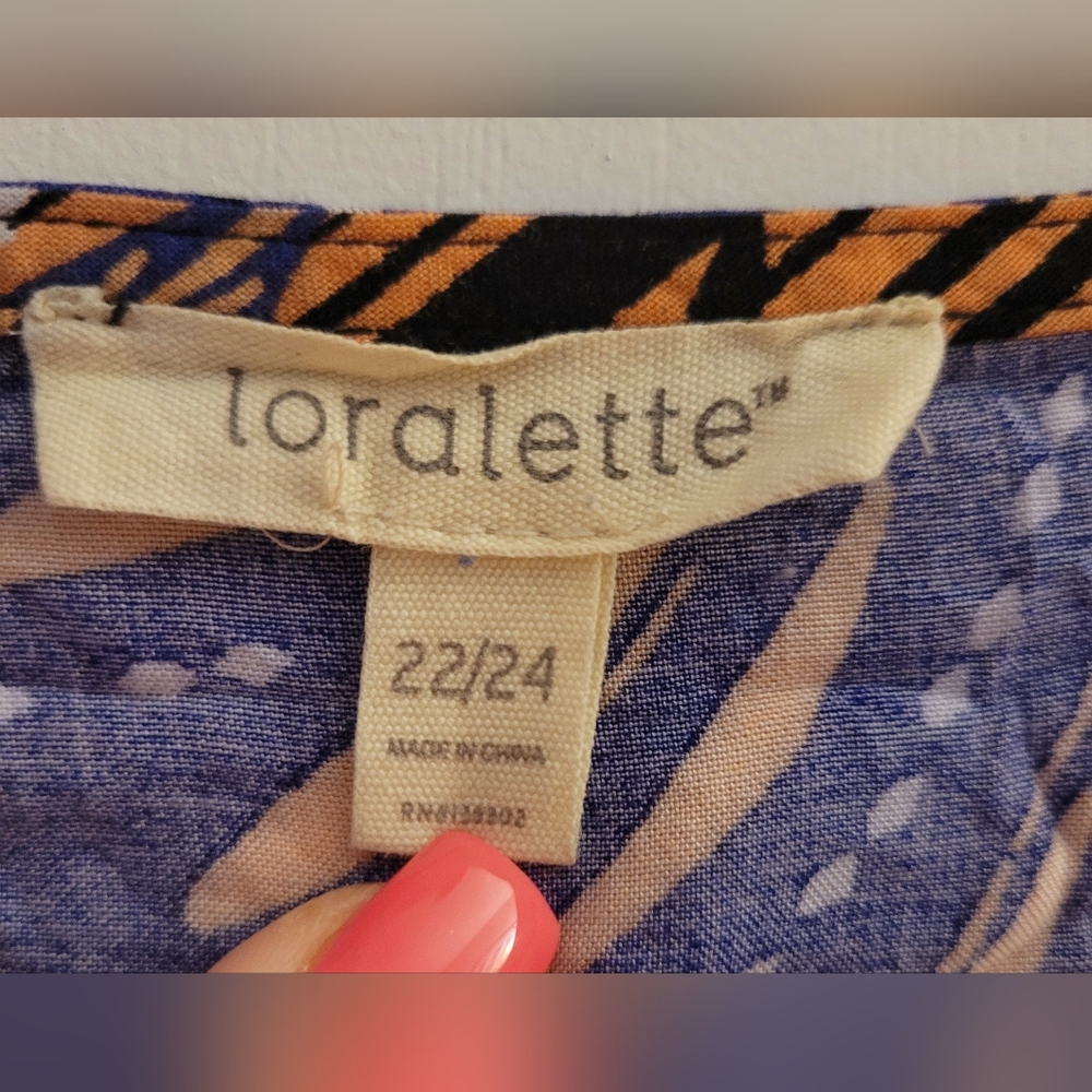 Loralette Blue and Orange Ruffled Wrap Maxi Dress - Picture 5 of 9